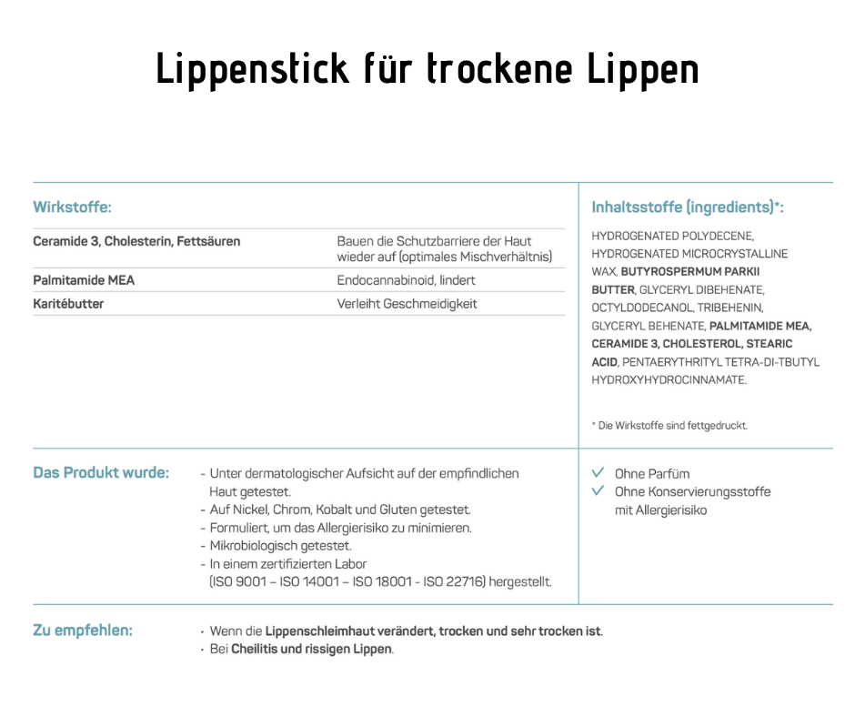 Lippenstick - Ceramol - für sehr trockene und rissige Lippen - Kosmetika - Apotheke Zaversky