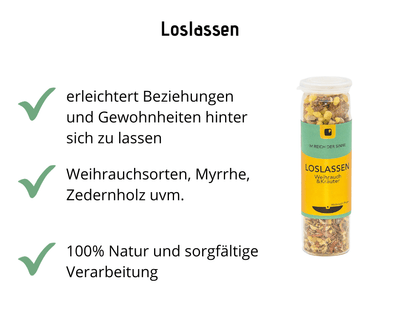 Loslassen - Weihrauch mit Kräutern, erleichtert Gewohnheiten hinter sich zu lassen - Hausapotheke - Apotheke Zaversky