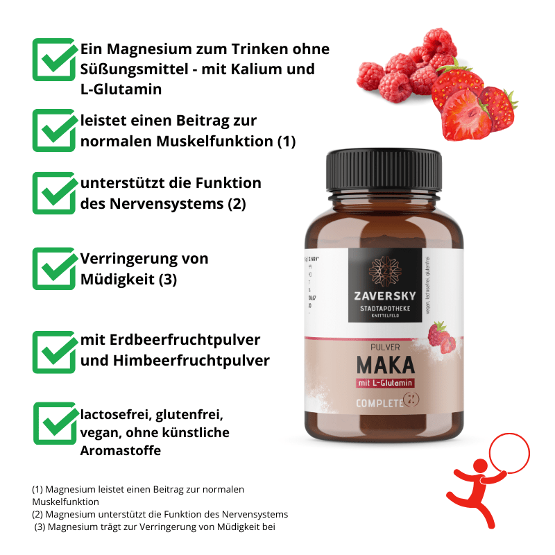 MAKA Magnesium & Kalium - Getränkepulver mit Glutamin - Nahrungsergänzung - Apotheke Zaversky