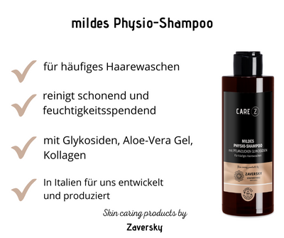 mildes Physio-Shampoo für häufiges Haarewaschen von CareZ bei Apotheke Zaversky