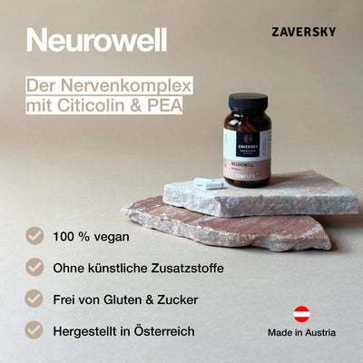 Neurowell Kapseln - der Nerven - Komplex mit PEA & Vitamin B12 - Nahrungsergänzung - Apotheke Zaversky