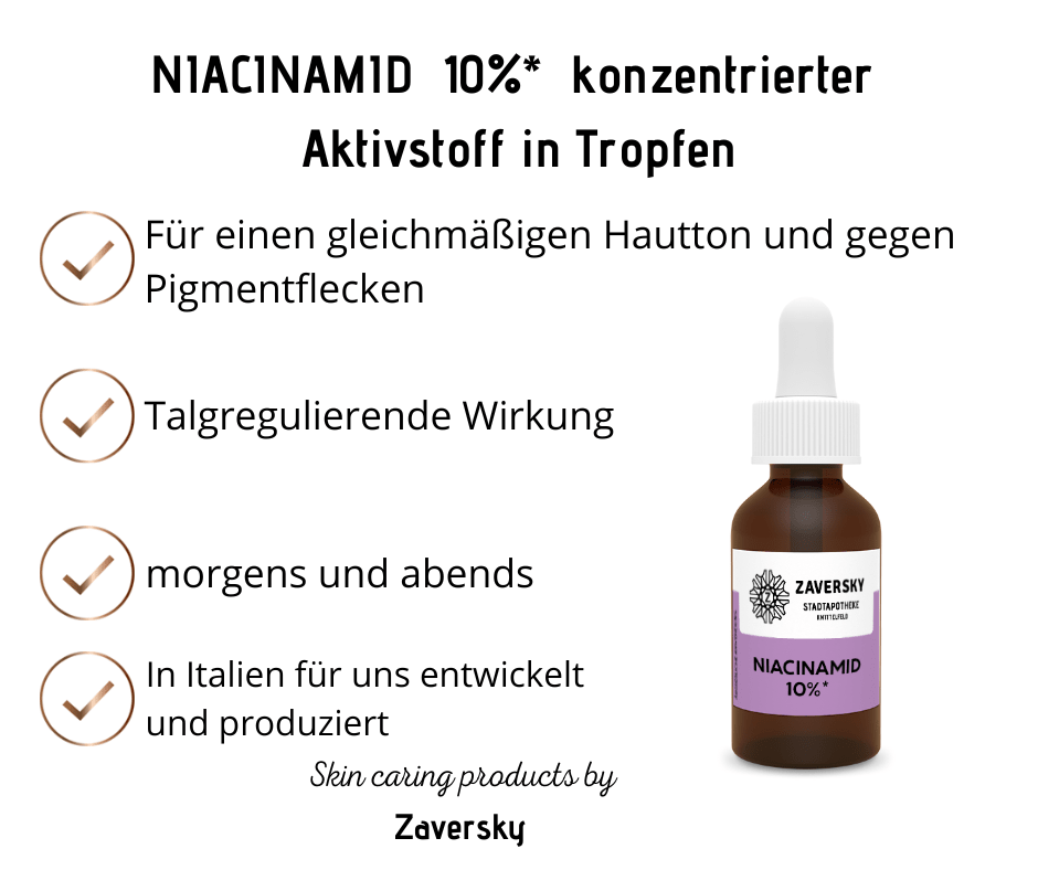 Niacinamid 10% - verfeinertes Hautbild - Kosmetika - Apotheke Zaversky