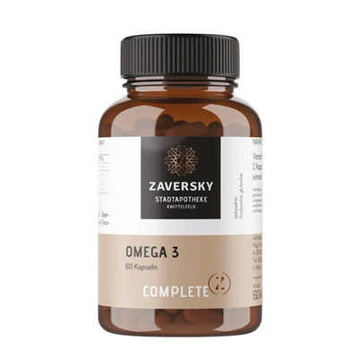 Omega 3 - 60 Kapseln - 2000mg Premium Fischöl pro Tagesdosis mit DHA und EPA - Nahrungsergänzung - Apotheke Zaversky