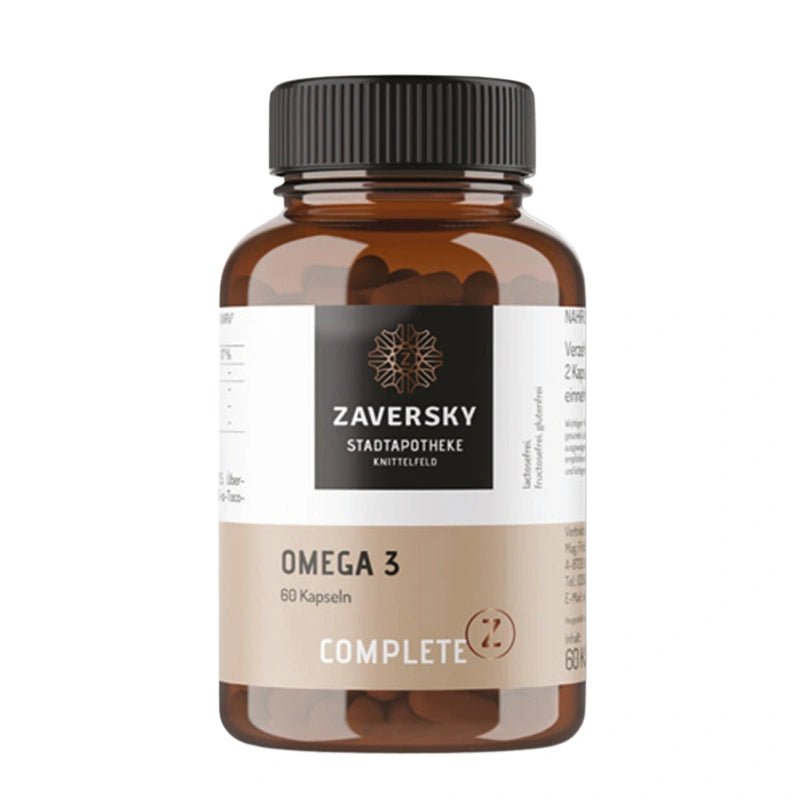 Omega 3 - 60 Kapseln - 2000mg Premium Fischöl pro Tagesdosis mit DHA und EPA - Nahrungsergänzung - Apotheke Zaversky