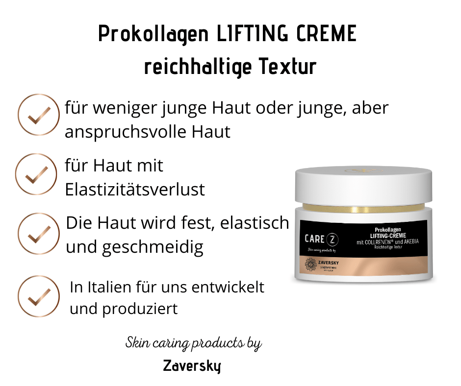 Prokollagen LIFTING CREME mit 3 - fach Wirkung reichhaltige Textur CareZ - Kosmetika - Apotheke Zaversky