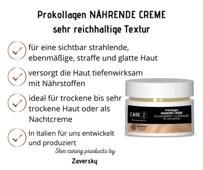 Prokollagen NÄHRENDE - CREME mit natürlichen Ölen sehr reichhaltige Textur CareZ - Kosmetika - Apotheke Zaversky