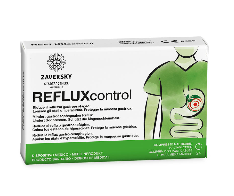 REFLUXcontrol Tabletten - zur oralen Anwendung von Reflux und Sodbrennen, Medizinprodukt - Nahrungsergänzung - Apotheke Zaversky