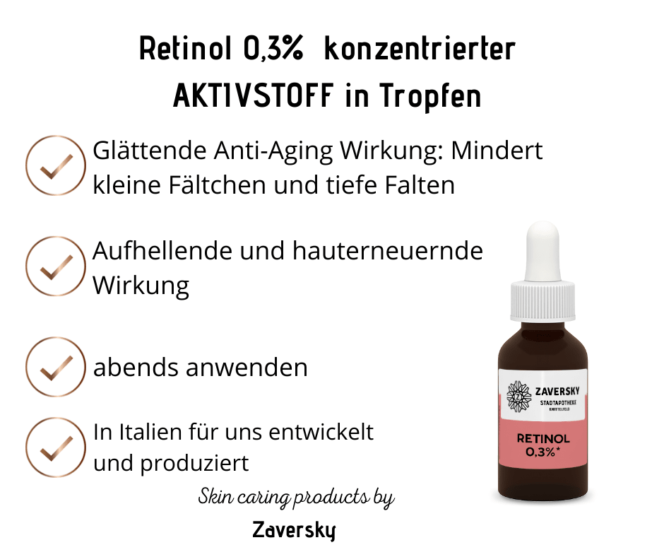 Retinol 0,3% hoch konzentrierter AKTIVSTOFF in Tropfen CareZ - Kosmetika - Apotheke Zaversky