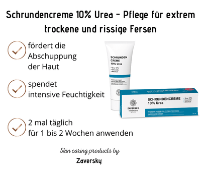 Schrundencreme 10% Urea - für extrem trockene und rissige Fersen - Kosmetika - Apotheke Zaversky