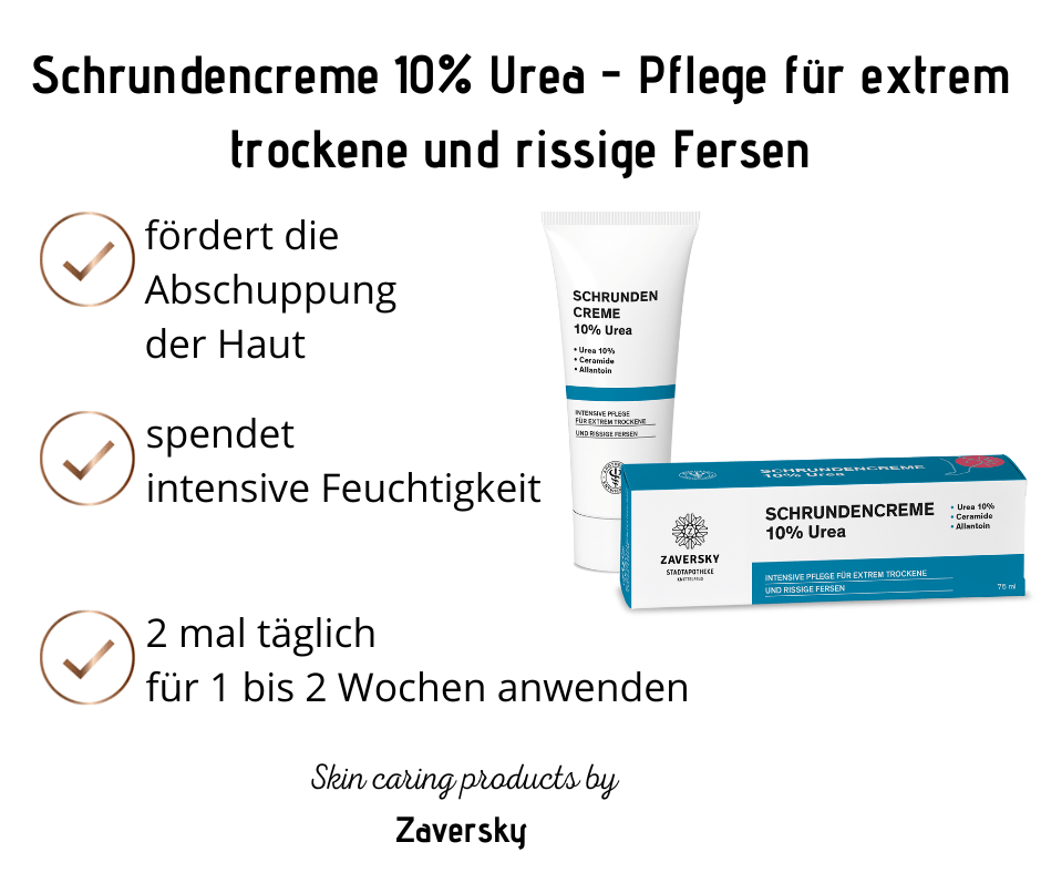 Schrundencreme 10% Urea - für extrem trockene und rissige Fersen - Kosmetika - Apotheke Zaversky