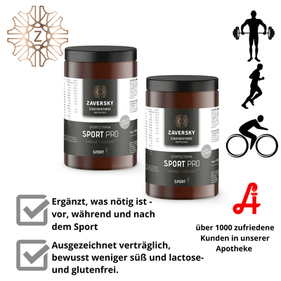 Sport Pro Sportgetränk für Energie** und Leistung*** - 2 Packungen - Nahrungsergänzung - Apotheke Zaversky