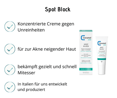 Spot Block - Ceramol ACN3 - Konzentrierte Creme gegen Unreinheiten - Kosmetika - Apotheke Zaversky