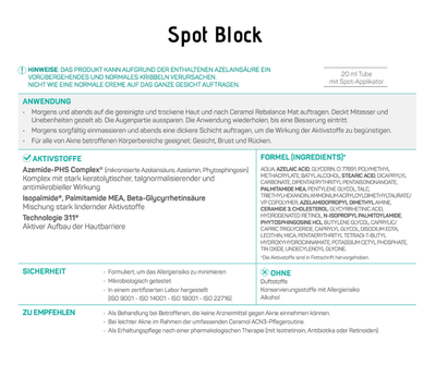 Spot Block - Ceramol ACN3 - Konzentrierte Creme gegen Unreinheiten - Kosmetika - Apotheke Zaversky