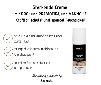 Stärkende Creme mit Pro - und Präbiotika und Magnolie, 72 Stunden Feuchtigkeit - Kosmetika - Apotheke Zaversky