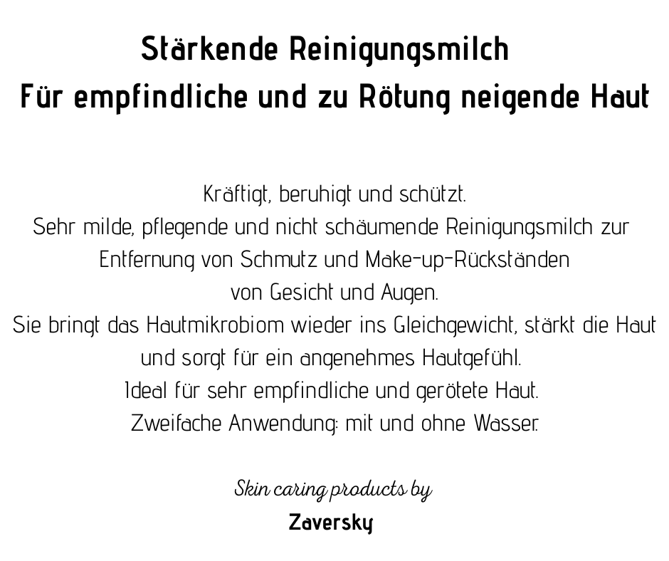 STÄRKENDE REINIGUNGSMILCH mit PRÄBIOTIKA und BLAUBEEREN - Kosmetika - Apotheke Zaversky