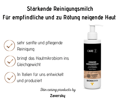 STÄRKENDE REINIGUNGSMILCH mit PRÄBIOTIKA und BLAUBEEREN - Kosmetika - Apotheke Zaversky