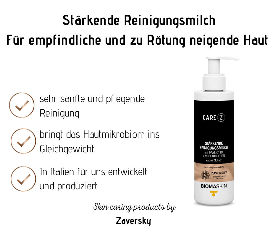 STÄRKENDE REINIGUNGSMILCH mit PRÄBIOTIKA und BLAUBEEREN - Kosmetika - Apotheke Zaversky