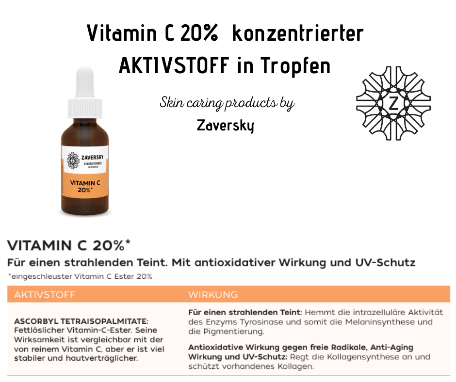 Vitamin C 20% konzentrierter AKTIVSTOFF in Tropfen CareZ - Kosmetika - Apotheke Zaversky