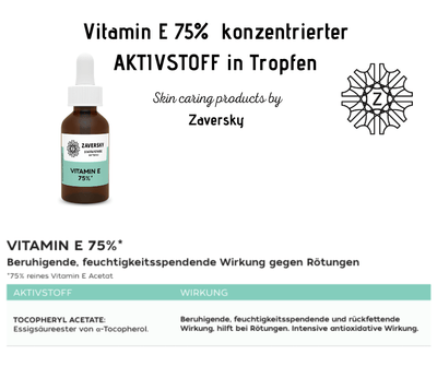 Vitamin E 75% konzentrierter AKTIVSTOFF in Tropfen CareZ - Kosmetika - Apotheke Zaversky