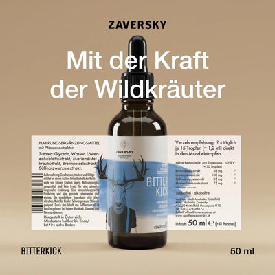 ZAVERSKY BITTER KICK CompleteZ - Für eine natürliche Verdauung - Naturprodukt - Apotheke Zaversky