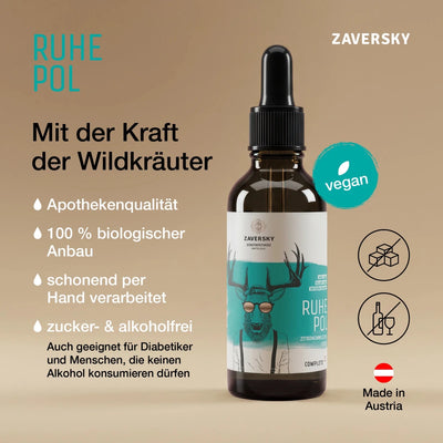 ZAVERSKY RUHEPOL CompleteZ – Entspannung, Ausgeglichenheit und innere Balance - Naturprodukt - Apotheke Zaversky