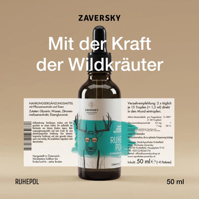 ZAVERSKY RUHEPOL CompleteZ – Entspannung, Ausgeglichenheit und innere Balance - Naturprodukt - Apotheke Zaversky