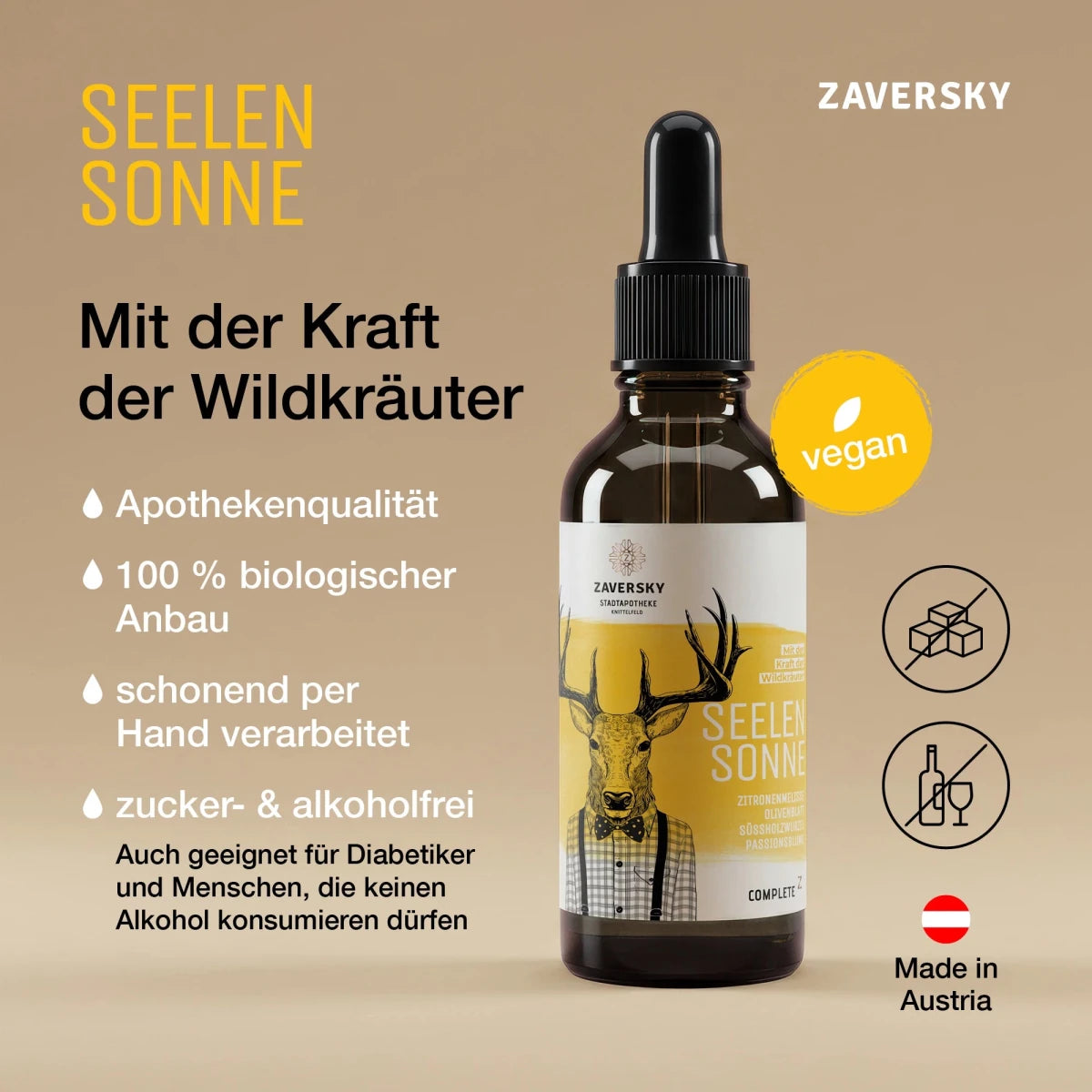 ZAVERSKY SEELENSONNE CompleteZ - Innere Ruhe und positive Stimmung - Naturprodukt - Apotheke Zaversky