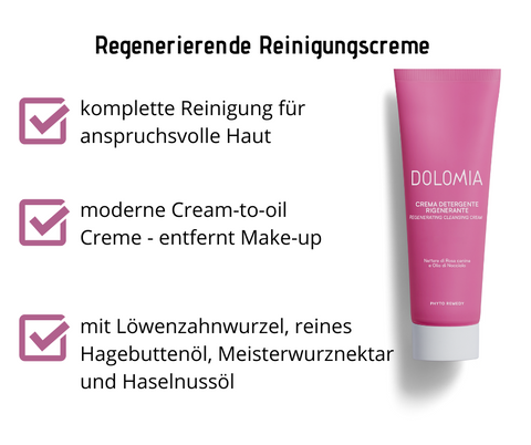 Regenerierende Reinigungscreme Dolomia - komplette Reinigung für anspruchsvolle Haut