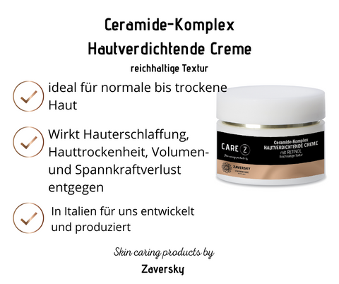 Ceramide-Komplex Hautverdichtende Creme mit Retinol - reichhaltige Textur CareZ