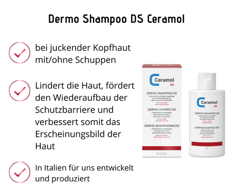 Dermo Shampoo DS - Ceramol - bei juckender Kopfhaut mit/ohne Schuppen