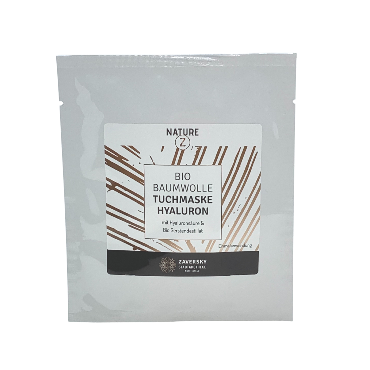 Tuchmaske Hyaluron - revitalisiert, erfrischt und hinterlässt ein glattes Hautgefühl bei Apotheke Zaversky