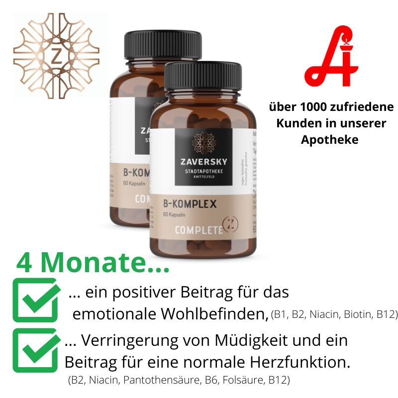 Vitamin B-Komplex - zur Unterstützung des Nervensystems bei Apotheke Zaversky