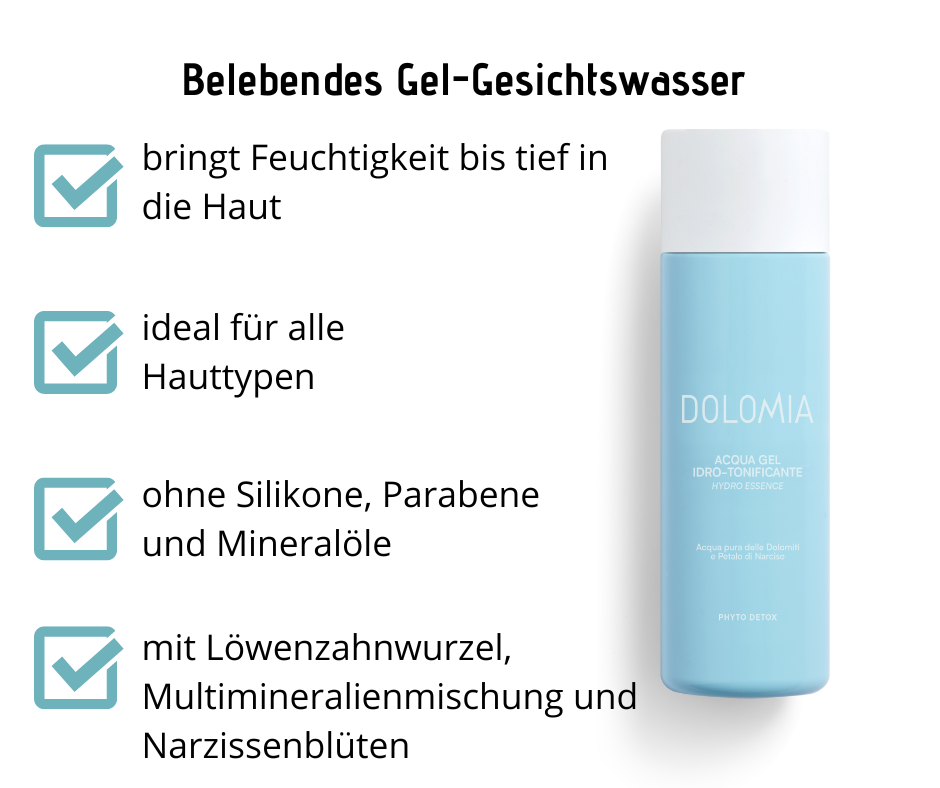 Pflegende Essenz-Lotion Dolomia - bringt essentielle Feuchtigkeit bis tief in die Haut bei Apotheke Zaversky