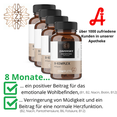 Vitamin B-Komplex - zur Unterstützung des Nervensystems bei Apotheke Zaversky