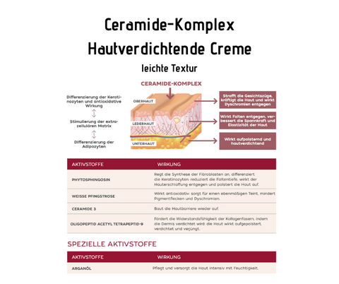 Ceramide-Komplex Hautverdichtende Creme mit Retinol - leichte Textur CareZ
