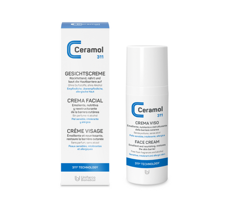Gesichtscreme - Ceramol - nährende Gesichtscreme für trockene und sehr trockene Haut.