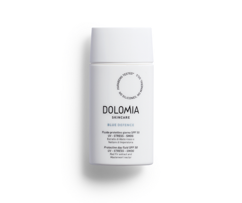 Schützendes Tagesfluid LSF 50 Dolomia - Täglicher Schutz vor UV-Strahlen, Stress und Luftverschmutzung, das den Zeichen der Hautalterung entgegenwirkt, hauchzarte Textur