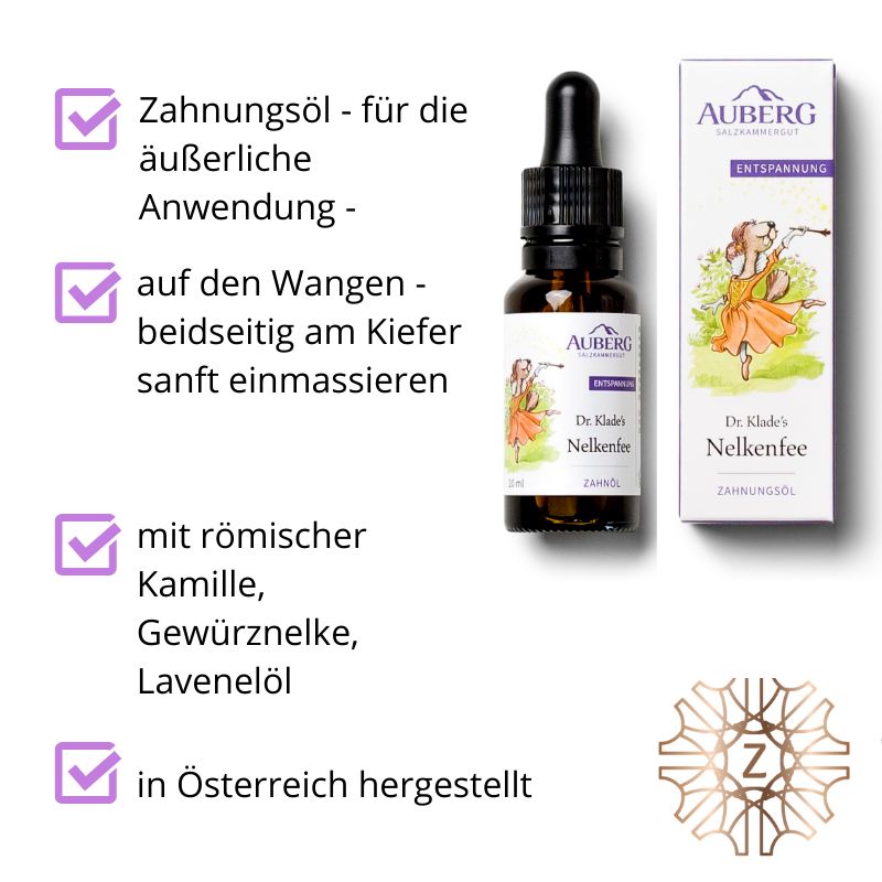 Nelkenfee - Zahnungsöl - Anwendung ab Säuglingsalter möglich bei Apotheke Zaversky