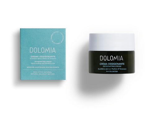 Sauerstoffspendende Gesichtscreme  Dolomia - frische belebende Tagespflege, regt die Entgiftung an