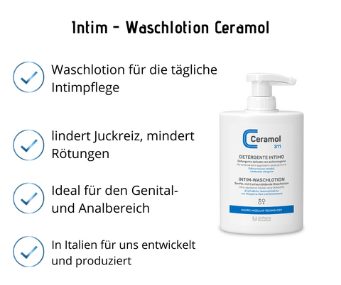Intim-Waschlotion - Ceramol - sanfte, nicht schaumbildende Waschlotion