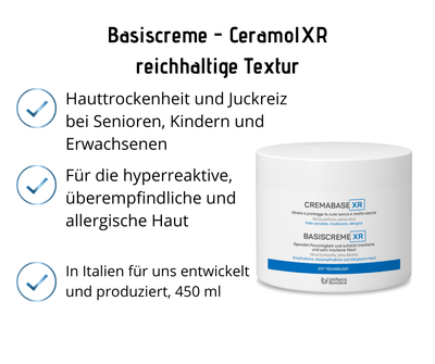 Basiscreme XR - Ceramol - Rückfettende Körpercreme mit einer besonders reichhaltigen Textur - Kosmetika - Apotheke Zaversky