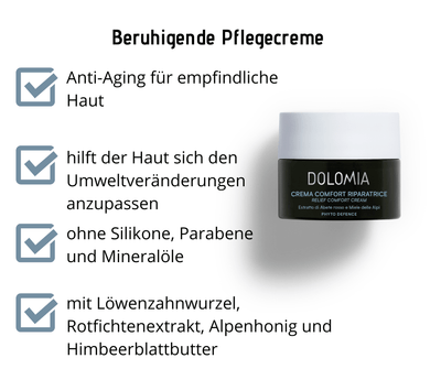 Beruhigende Pflegecreme Dolomia - Anti Aging für empfindliche Haut - Kosmetika - Apotheke Zaversky