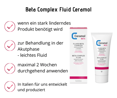 Beta Complex Fluid - Ceramol - Körperpflege die Rötungen, Reizungen und Juckreiz lindert - Kosmetika - Apotheke Zaversky