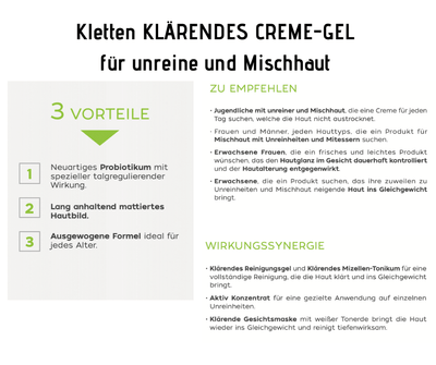 Biomacontrol KLÄRENDES CREME - GEL für unreine und Mischhaut CareZ - Kosmetika - Apotheke Zaversky