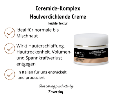 Ceramide - Komplex Hautverdichtende Creme mit Retinol - leichte Textur CareZ - Kosmetika - Apotheke Zaversky
