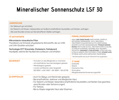 Ceramol - Mineralischer Sonnenschutz 30 - zieht schnell ein, nicht weiß - Kosmetika - Apotheke Zaversky
