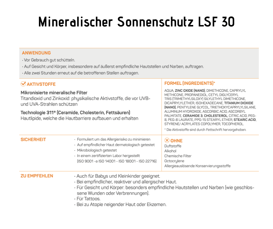 Ceramol - Mineralischer Sonnenschutz 30 - zieht schnell ein, nicht weiß - Kosmetika - Apotheke Zaversky