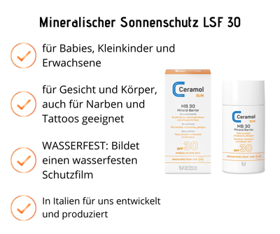 Ceramol - Mineralischer Sonnenschutz 30 - zieht schnell ein, nicht weiß - Kosmetika - Apotheke Zaversky