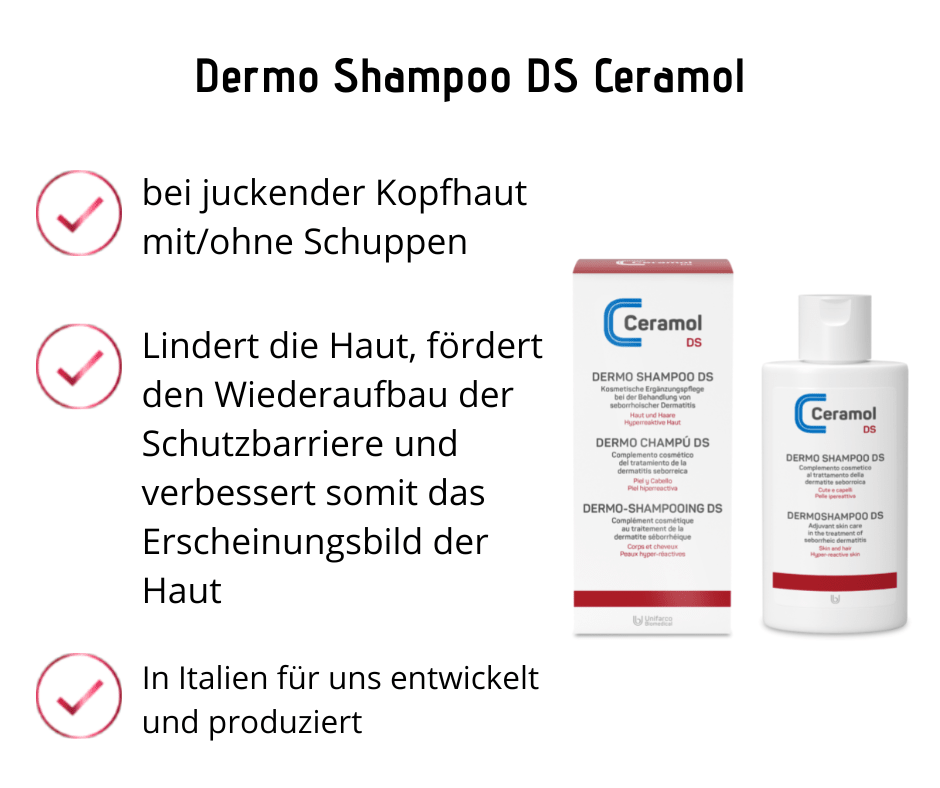 Dermo Shampoo DS - Ceramol - bei juckender Kopfhaut mit/ohne Schuppen - Kosmetika - Apotheke Zaversky