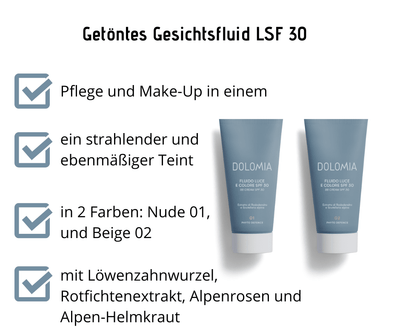 Getöntes Gesichtsfluid LSF 30 - Pflege und Make - Up in einem - 01 Nude - Kosmetika - Apotheke Zaversky
